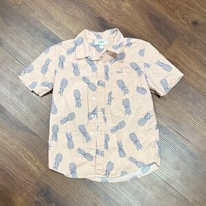 Pineapple Print Short Sleeve Shirt